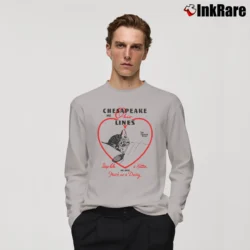 Men’s Vintage Chessie Cat Chesapeake Ohio Railway NOS Graphic Long-Sleeve Shirt in sport grey | Sleek, Lightweight, Year-Round Wear
