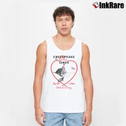 Men’s Vintage Chessie Cat Chesapeake Ohio Railway NOS Graphic Tank Top in white | Breathable, Active-Friendly Design