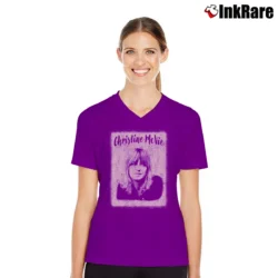 Women’s Vintage Christine McVie V-Neck Tee in purple | Chic Neckline, Soft Texture