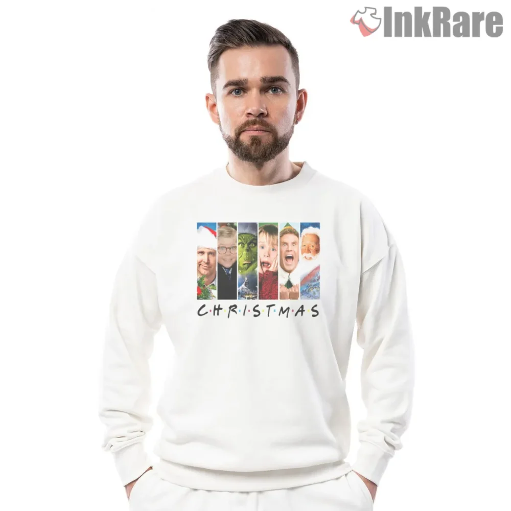 Vintage Christmas Movie Icons Collage Shirt on graphic shirt for men graphic tee