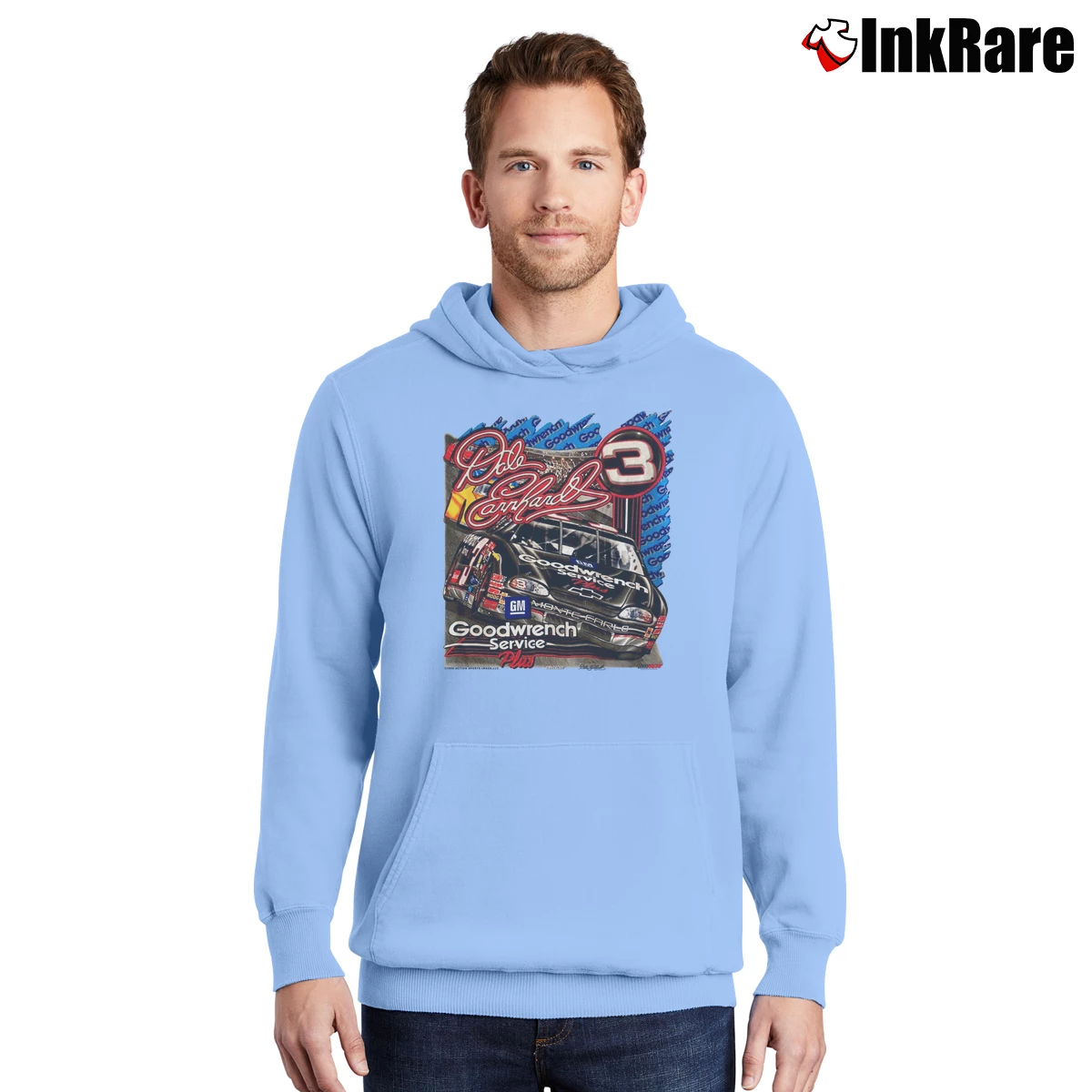 vintage dale earnhardt Men’s Pullover Hoodie in light blue – Ultimate Warmth Men’s vintage dale earnhardt Pullover Hoodie in light blue | Cozy, Durable, Modern Fit