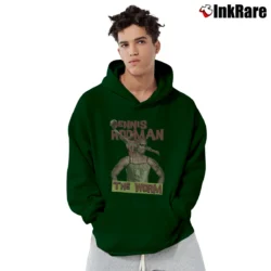 Men’s vintage dennis rodman the worm for NBA Retro and Bulls Fans Pullover Hoodie in forest green | Cozy, Durable, Modern Fit