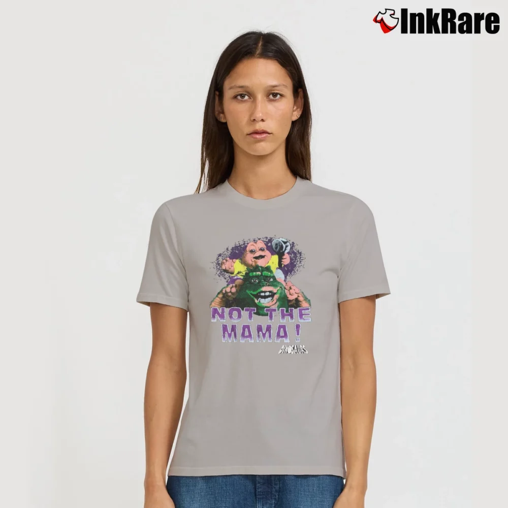 Women’s Vintage Dinosaurs Baby Not The Mama Signature T-Shirt in sport grey | Soft, Flattering Fit