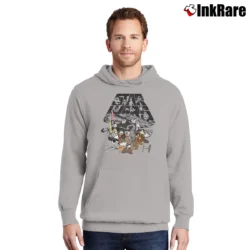 Men’s Vintage Disney Star War Mickey And Friends Pullover Hoodie in sport grey | Cozy, Durable, Modern Fit