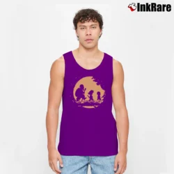 Men’s Vintage Dragon Ball Z Goku Krillin Master Roshi Trio Tank Top in purple | Breathable, Active-Friendly Design