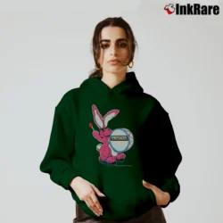 Women’s Vintage Energizer Bunny Graphic Nothing Last Longer Cozy Hoodie in forest green | Warm, Structured, Stylish