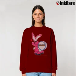 Women’s Vintage Energizer Bunny Graphic Nothing Last Longer Relaxed Sweatshirt in maroon | Soft, Laid-Back Vibe