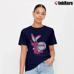 Women’s Vintage Energizer Bunny Graphic Nothing Last Longer Signature T-Shirt in navy | Soft, Flattering Fit
