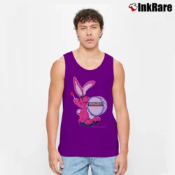 Men’s Vintage Energizer Bunny Graphic Nothing Last Longer Tank Top in purple | Breathable, Active-Friendly Design