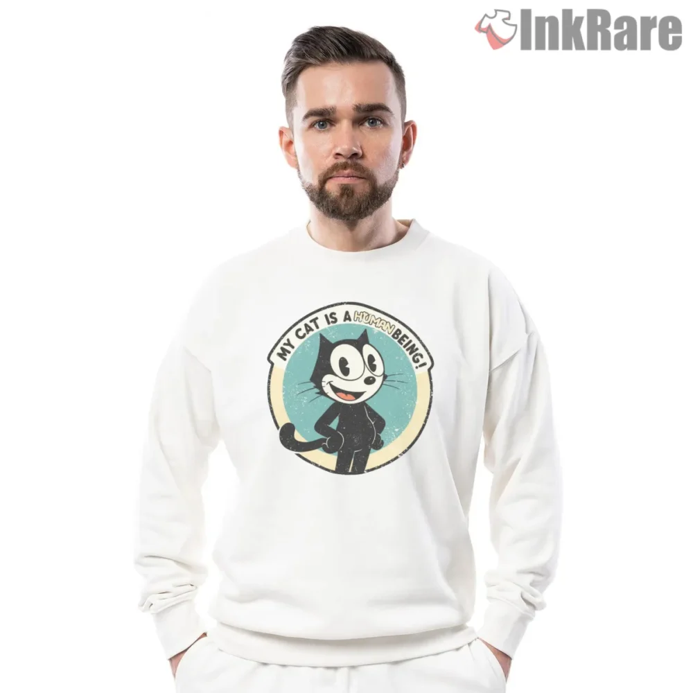 Vintage Felix The Cat I Love My Cat Badge Shirt on graphic shirt for men graphic tee