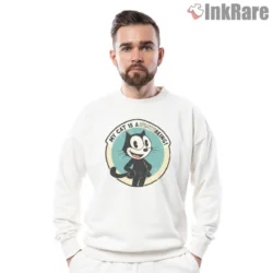 Vintage Felix The Cat I Love My Cat Badge Shirt on graphic shirt for men graphic tee