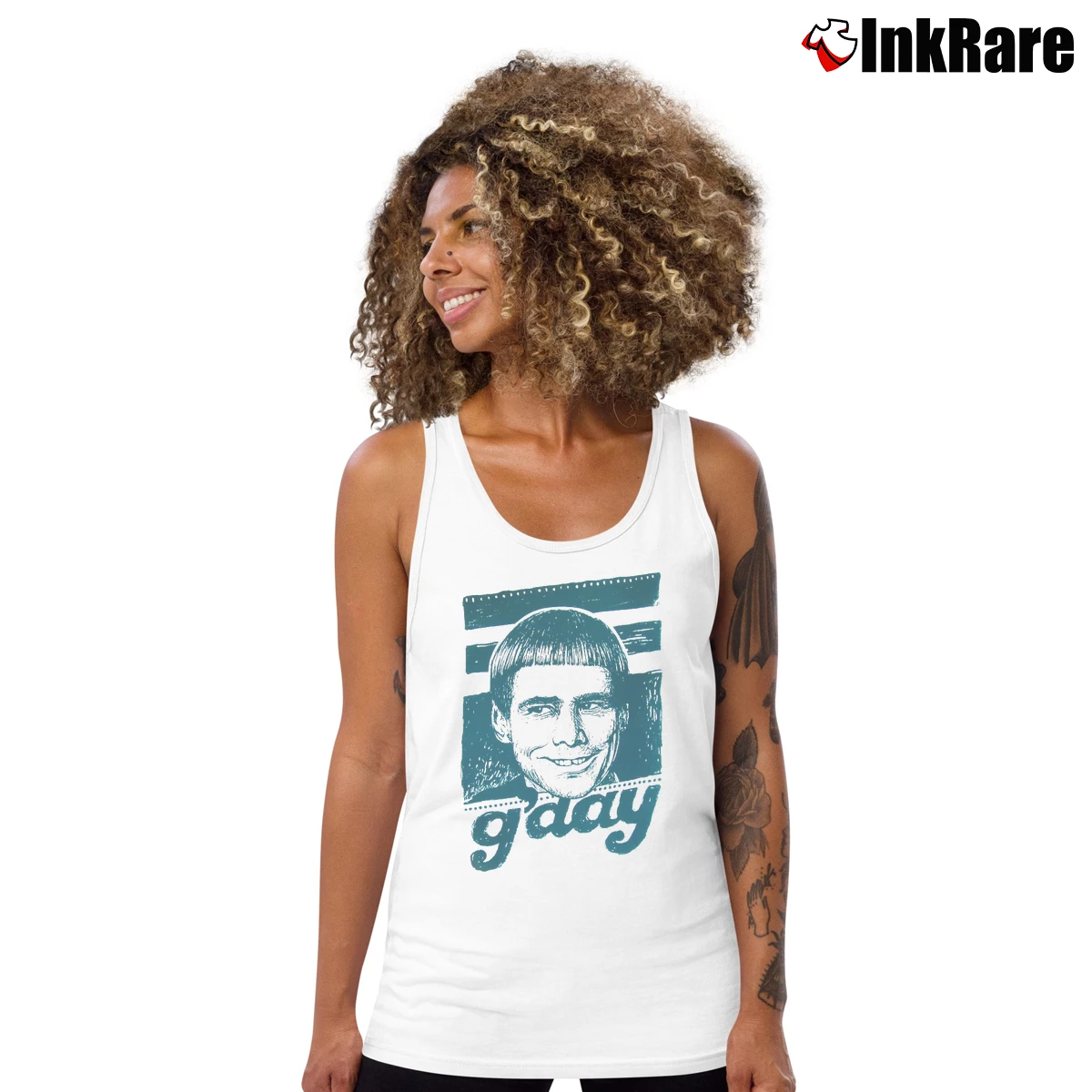 Vintage G Day Lloyd Christmas Women’s Essential Tank in white – Summer Ready Women’s Vintage G Day Lloyd Christmas Tank Top in white | Lightweight, Movement-Friendly