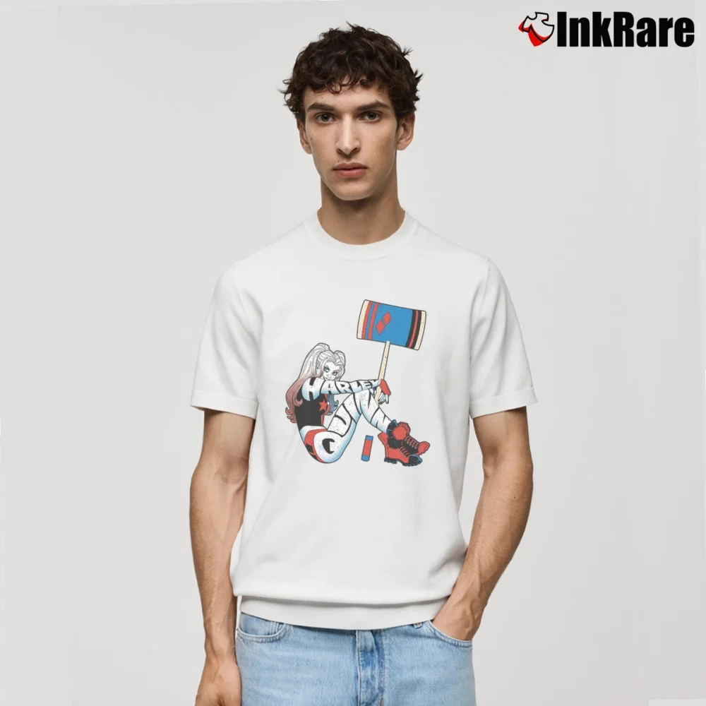 Men’s Vintage Harley Quinn Graphic Classic T-Shirt in white | Soft, Breathable Everyday Wear