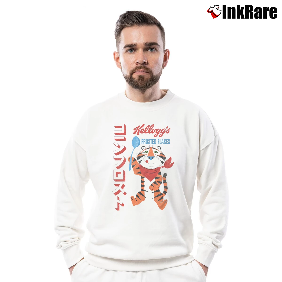 Vintage Japanese Tony The Tiger Men’s Crewneck Sweatshirt in white – Soft & Durable Men’s Vintage Japanese Tony The Tiger Crewneck Sweatshirt in white | Cozy Fabric, Clean Style