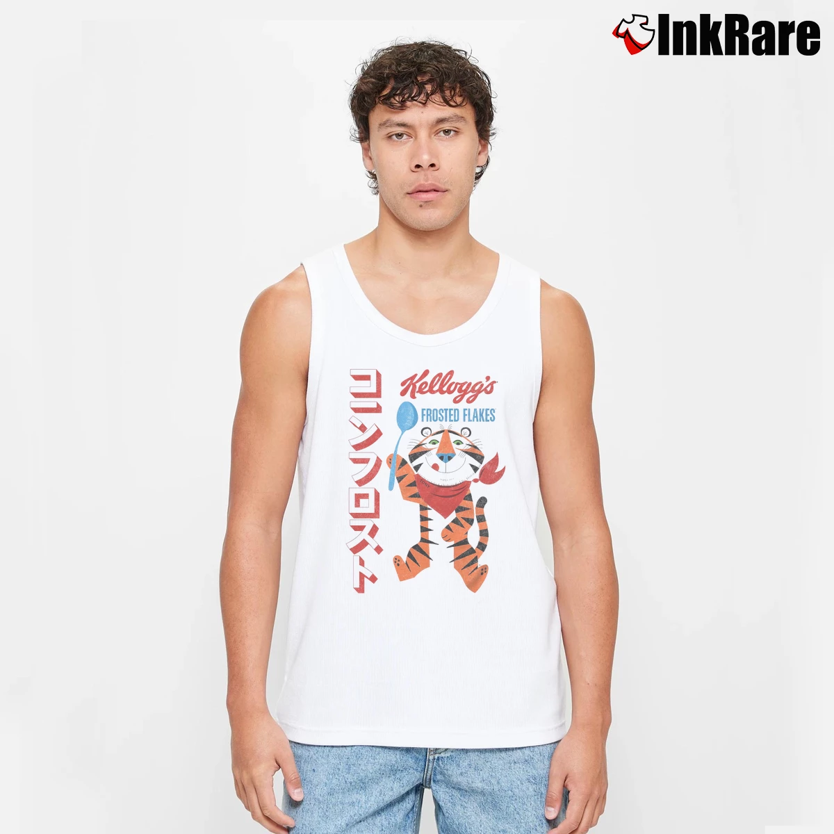 Vintage Japanese Tony The Tiger Men’s Performance Tank in white – Lightweight Comfort Men’s Vintage Japanese Tony The Tiger Tank Top in white | Breathable, Active-Friendly Design