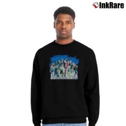 Men’s Vintage Mobile Suit Gundam Wing Crewneck Sweatshirt in black | Cozy Fabric, Clean Style