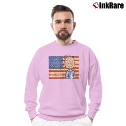 Men’s Vintage Peanuts Pig Pen American Crewneck Sweatshirt in light pink | Cozy Fabric, Clean Style