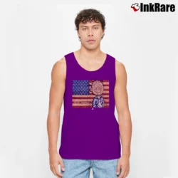 Men’s Vintage Peanuts Pig Pen American Tank Top in purple | Breathable, Active-Friendly Design
