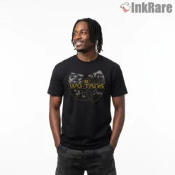 Vintage Photo Collage Wu Tang Clan Shirt on black short sleeve shirt for men graphic tee