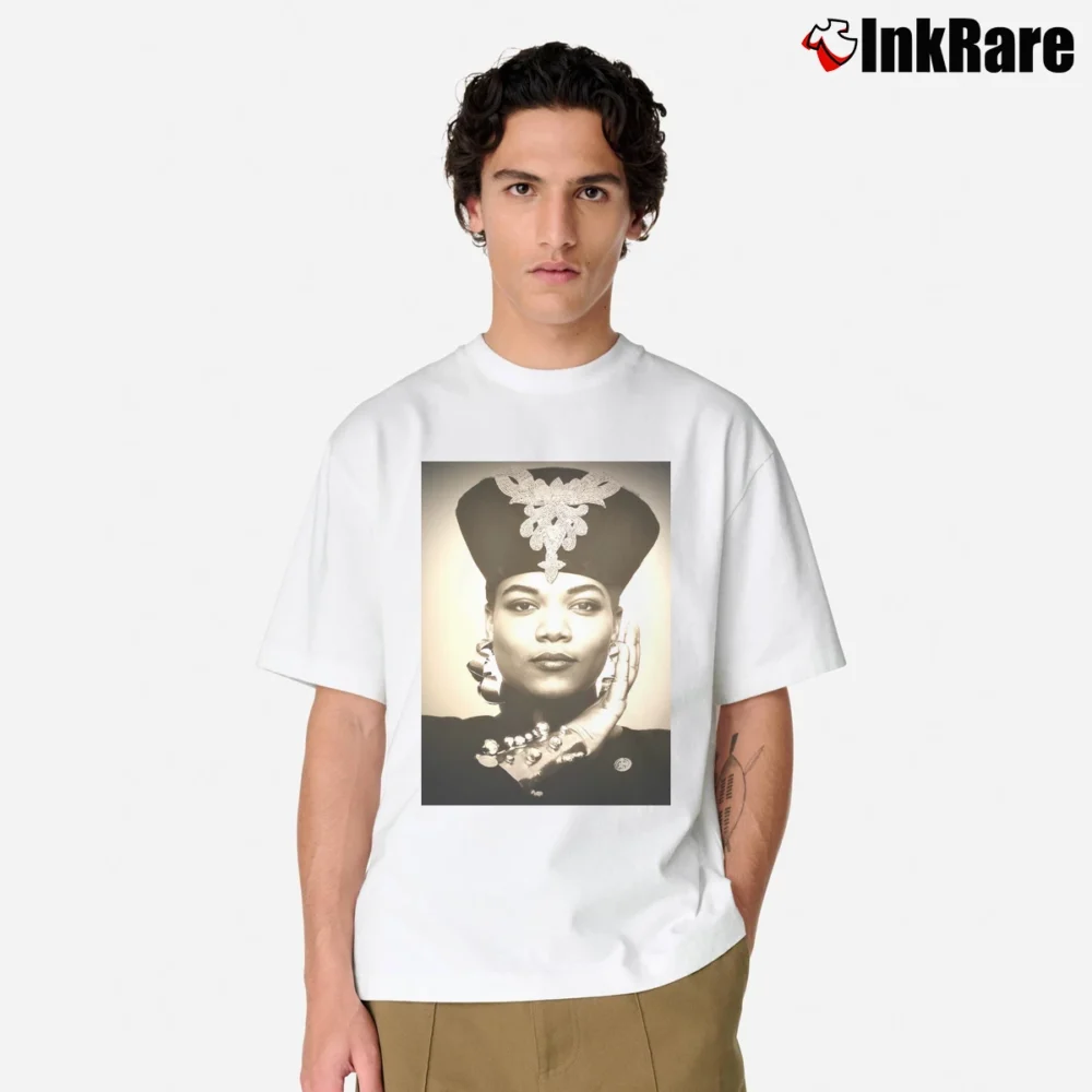 Men’s Vintage Poster Queen Latifah Classic T-Shirt in white | Soft, Breathable Everyday Wear