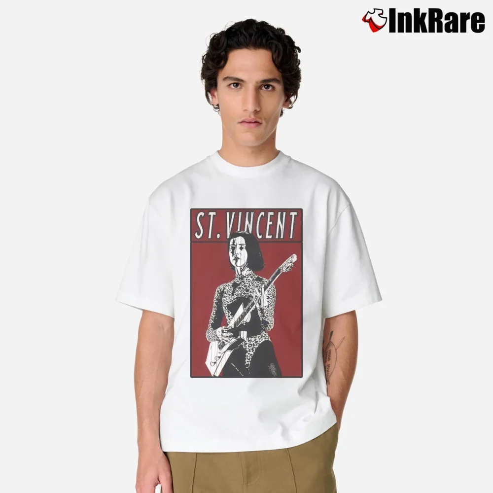 Men’s Vintage Retro St Vincent Classic T-Shirt in white | Soft, Breathable Everyday Wear