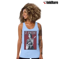 Women’s Vintage Retro St Vincent Tank Top in light blue | Lightweight, Movement-Friendly