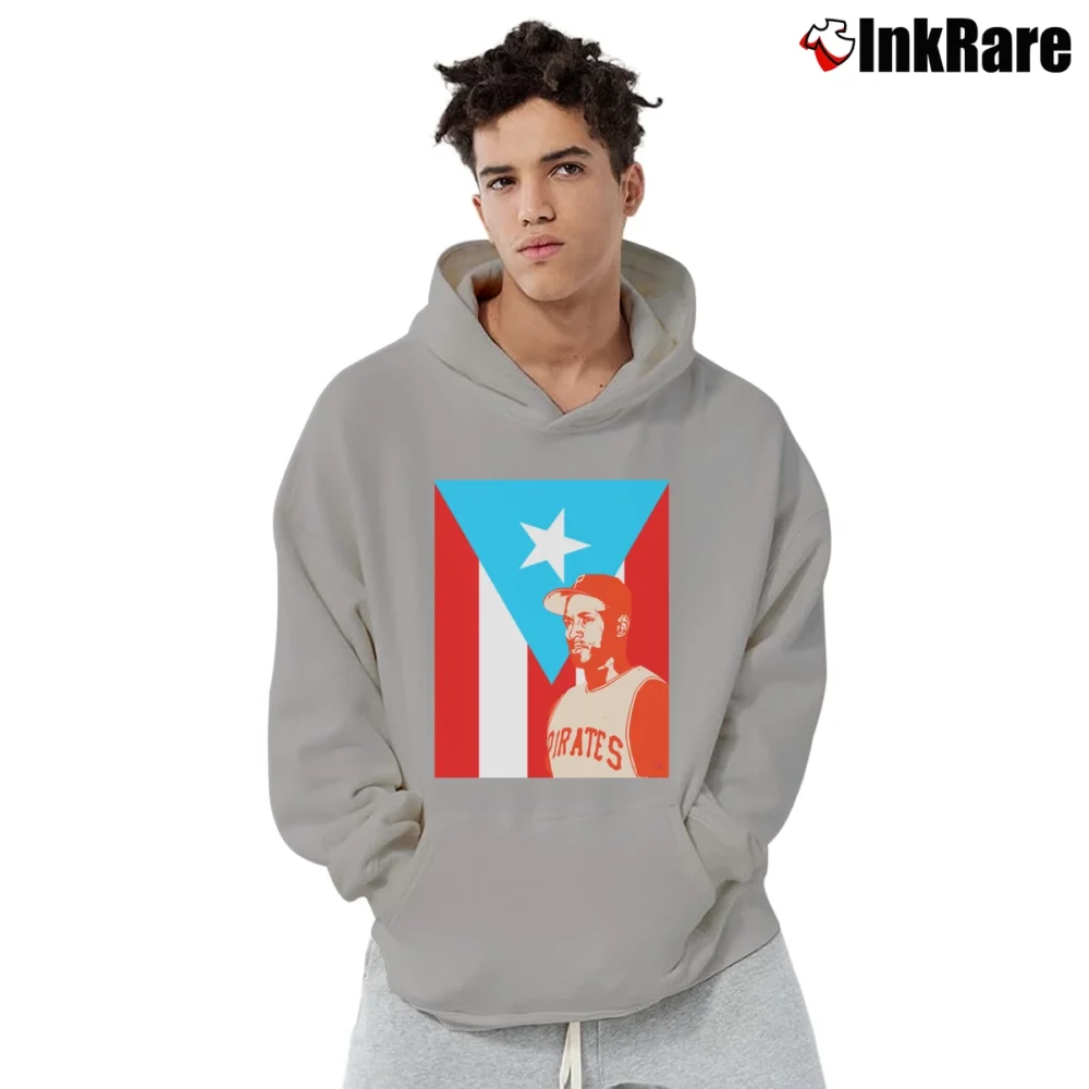 Men’s Vintage Roberto Clemente Baseball for Fans Pullover Hoodie in sport grey | Cozy, Durable, Modern Fit