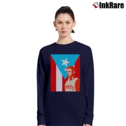 Women’s Vintage Roberto Clemente Baseball for Fans Long-Sleeve Top in navy | Sleek, Versatile, All-Season
