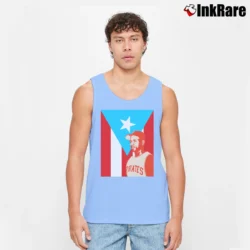 Men’s Vintage Roberto Clemente Baseball for Fans Tank Top in light blue | Breathable, Active-Friendly Design