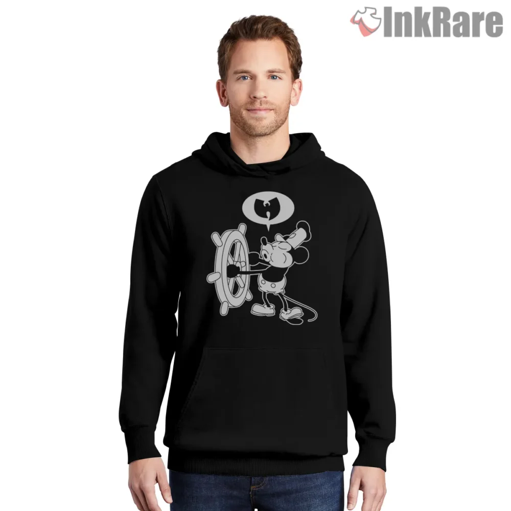 Vintage Sailor Cartoon Wu Tang Parody Shirt on black hoodie for men graphic tee