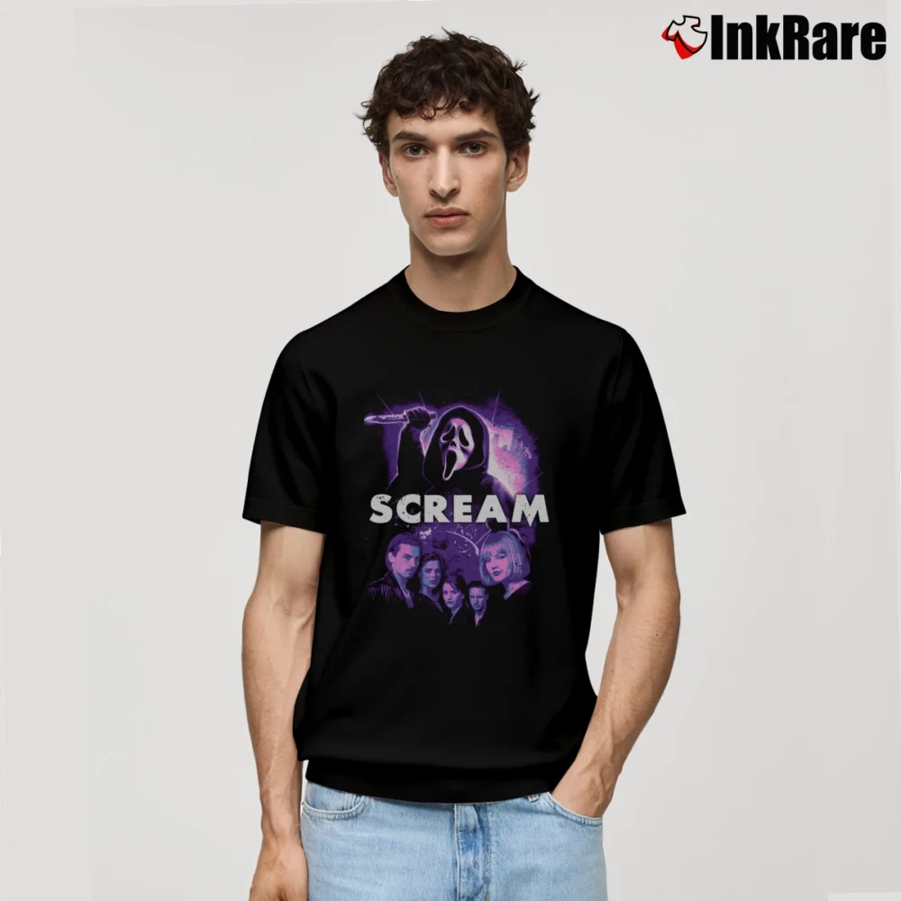 Men’s Vintage Scream Horror Movie Classic T-Shirt in black | Soft, Breathable Everyday Wear