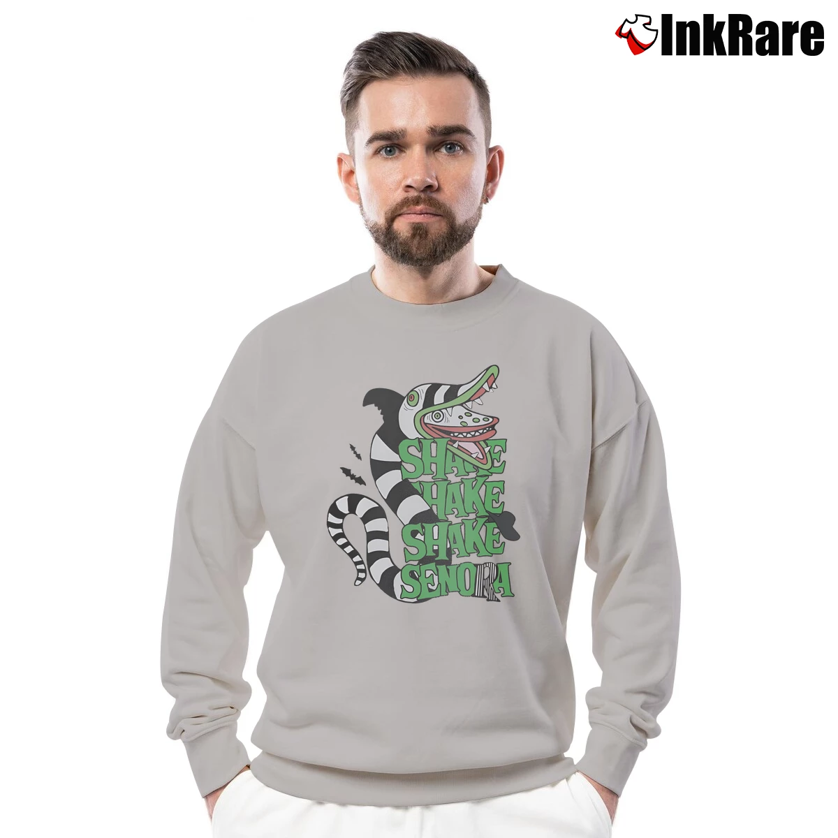 Vintage Shake Shake Shake Senora Beetlejuice Men’s Crewneck Sweatshirt in sport grey – Soft & Durable Men’s Vintage Shake Shake Shake Senora Beetlejuice Crewneck Sweatshirt in sport grey | Cozy Fabric, Clean Style