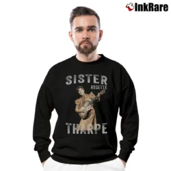 Men’s Vintage Sister Rosetta Tharpe Crewneck Sweatshirt in black | Cozy Fabric, Clean Style