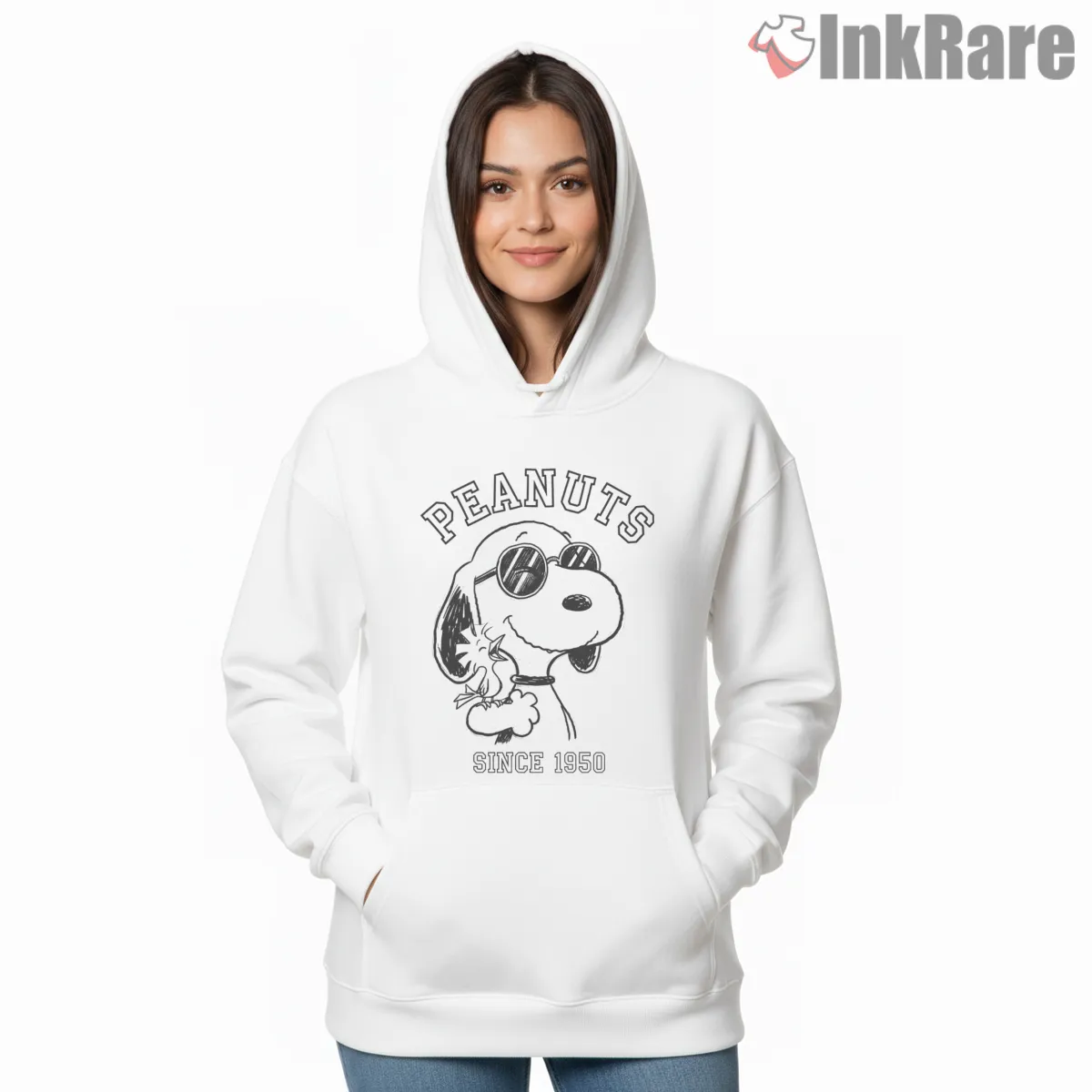Vintage Snoopy Since 1950 Retro Hoodie White Vintage Snoopy Since 1950 Retro Shirt on white hoodie for women graphic tee