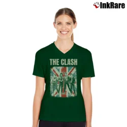 Women’s Vintage The Clash V-Neck Tee in forest green | Chic Neckline, Soft Texture