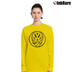 Women’s Vintage Volkswagen Grateful Dead Steal Your Face Rare Classic Long-Sleeve Top in yellow | Sleek, Versatile, All-Season