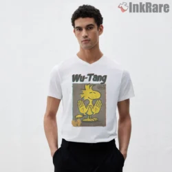 Vintage Woodstock Style Wu Tang Is For The Children Shirt on white v-neck shirt for men graphic tee