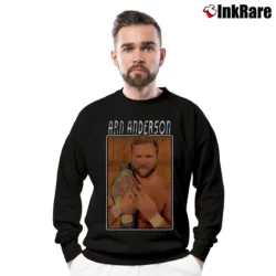 Men’s Vintage WWE Arn Anderson for Wrestling Fans Crewneck Sweatshirt in black | Cozy Fabric, Clean Style