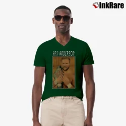 Men’s Vintage WWE Arn Anderson for Wrestling Fans V-Neck Tee in forest green | Sharp, Breathable, Everyday Staple