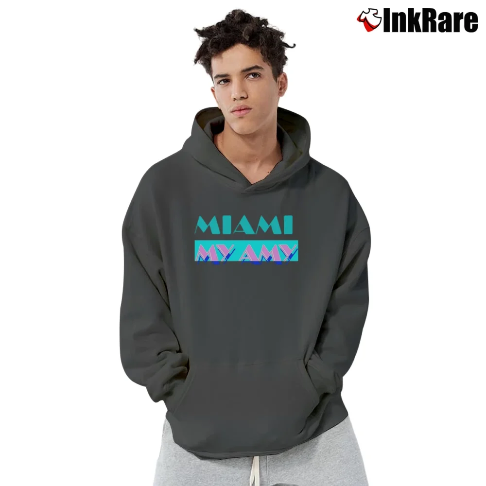 Men’s Vinyl Ranch Miami My Amy Pullover Hoodie in charcoal | Cozy, Durable, Modern Fit