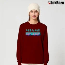 Women’s Vinyl Ranch Miami My Amy Long-Sleeve Top in maroon | Sleek, Versatile, All-Season