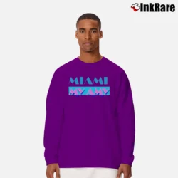 Men’s Vinyl Ranch Miami My Amy Long-Sleeve Shirt in purple | Sleek, Lightweight, Year-Round Wear