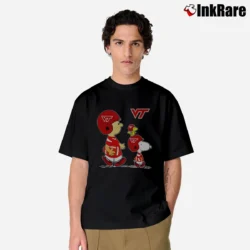 Men’s Virginia Tech Hokies Snoopy Woodstock And Charlie Brown Classic T-Shirt in black | Soft, Breathable Everyday Wear