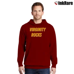 Men’s Virginity Rocks Pullover Hoodie in maroon | Cozy, Durable, Modern Fit