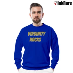 Men’s Virginity Rocks Crewneck Sweatshirt in royal blue | Cozy Fabric, Clean Style