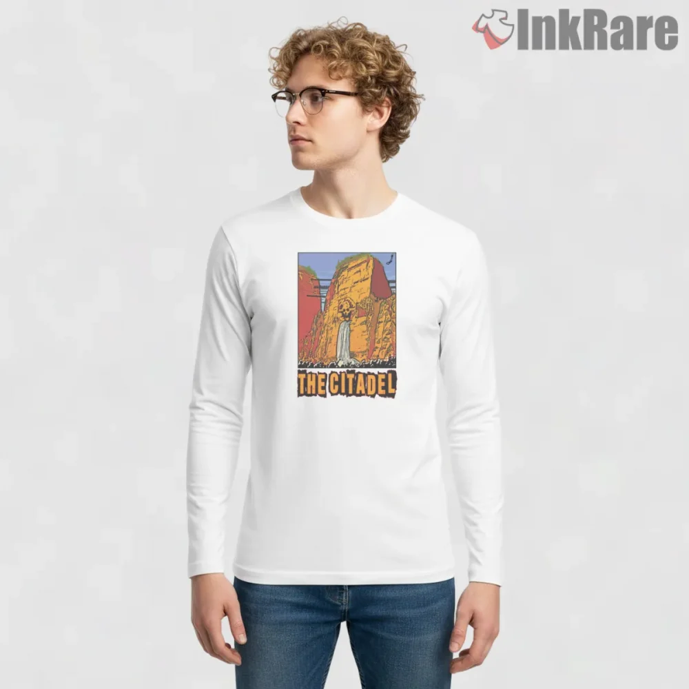 Visit The Citadel Vintage Travel Poster Mad Max Shirt on white long sleeve shirt for men graphic tee