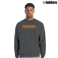Men’s Vlone Friends Crewneck Sweatshirt in charcoal | Cozy Fabric, Clean Style