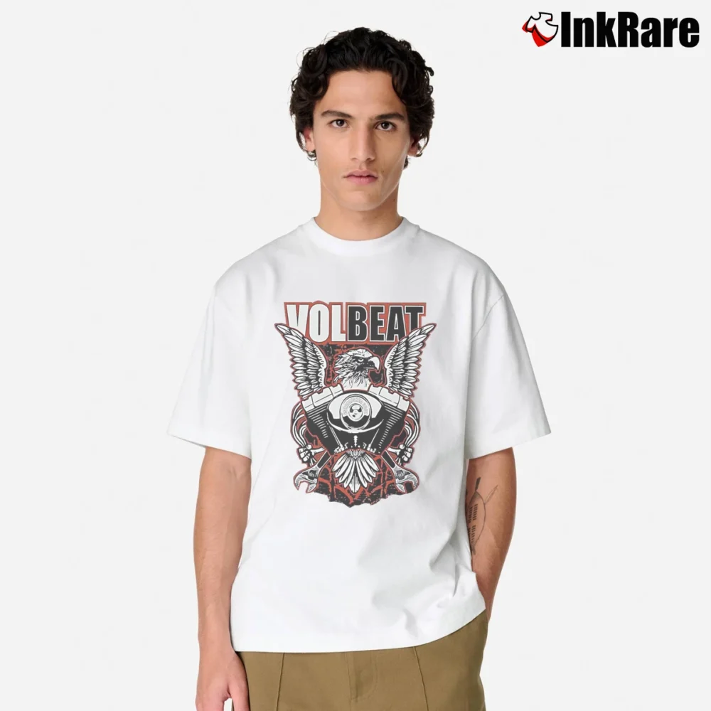 Men’s Volbeat Wenlitee Basic Classic T-Shirt in white | Soft, Breathable Everyday Wear