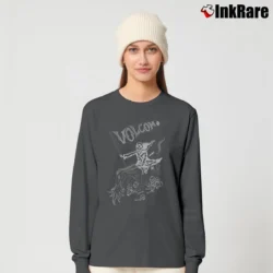 Women’s Volcom Waves Graphic Long-Sleeve Top in charcoal | Sleek, Versatile, All-Season
