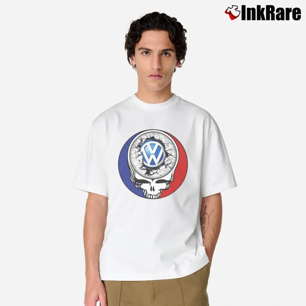 Men’s Volkswagen Grateful Dead Steal Your Face for Rock Fans Classic T-Shirt in white | Soft, Breathable Everyday Wear